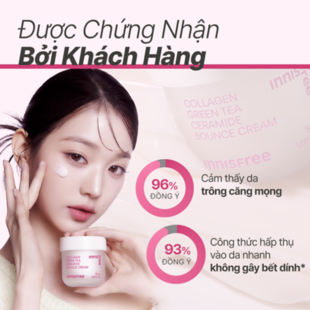 Bộ Sản Phẩm Chống Lão Hóa 3 Món innisfree (Kem Dưỡng Collagen 50ml + Serum Vitamin C 7ml + Kem Dưỡng Collagen 10ml)