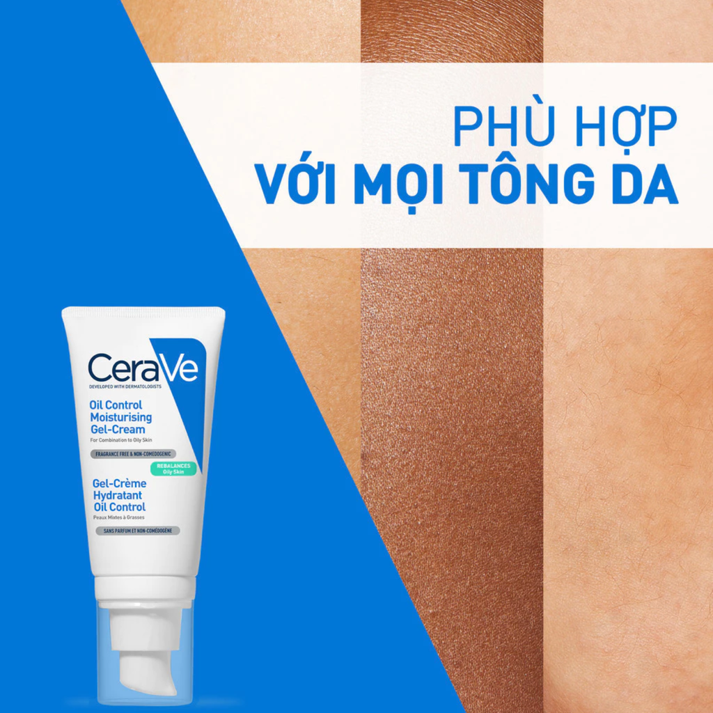 Kem Dưỡng Dạng Gel Kiềm Dầu Cho Da Dầu & Hỗn Hợp Cerave Oil Control Moisturising Gel-Cream 52ml