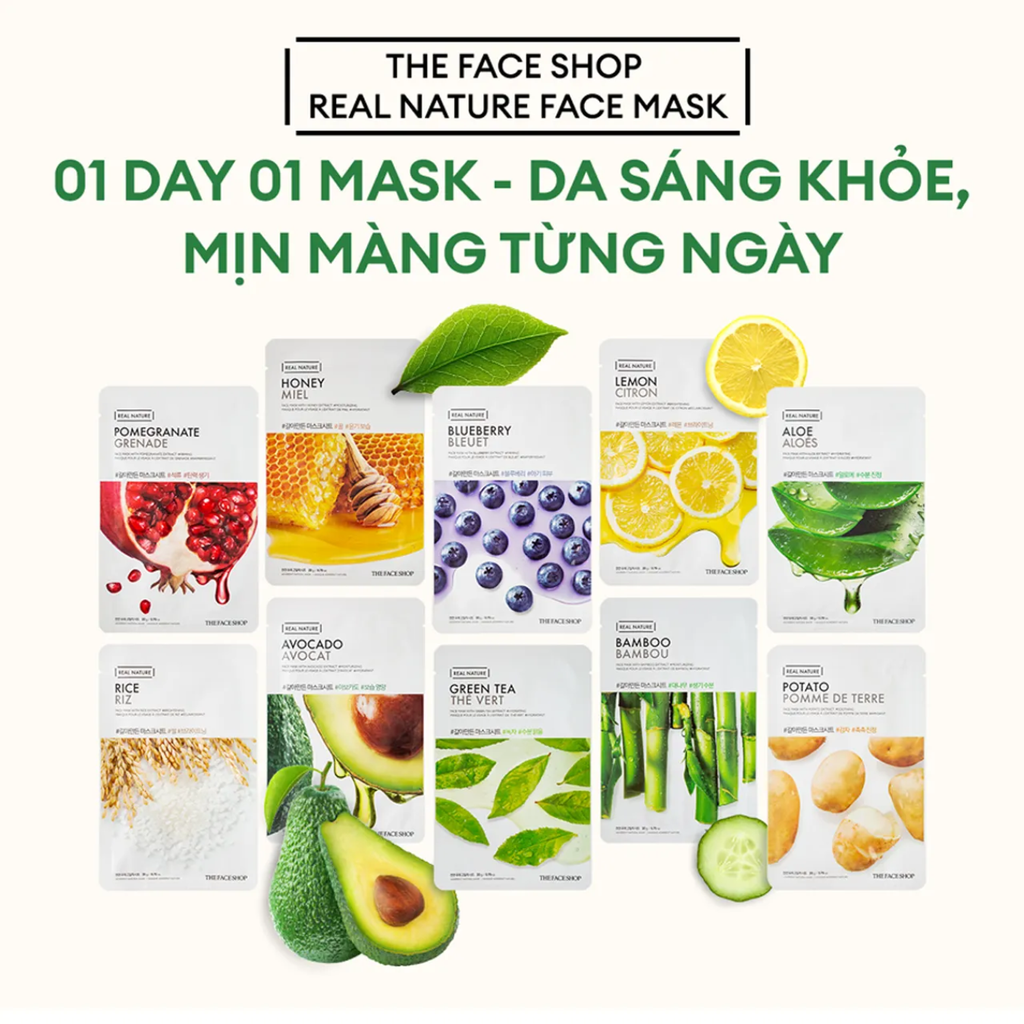 Mặt Nạ Dưỡng Da The Face Shop Real Nature Face Mask 20g