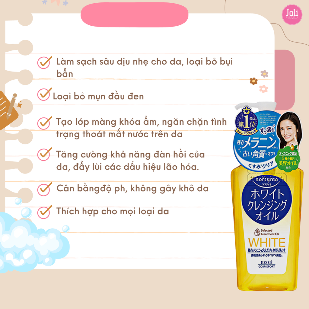 Dầu Tẩy Trang Kose Softymo Deep Cleansing Oil 230ml