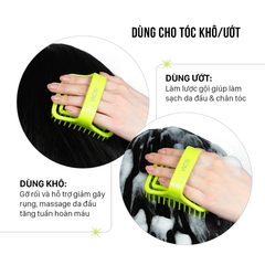 Lược Gội & Massage Da Đầu Đàn Hồi Vacosi C22 Detangling Shampoo Brush