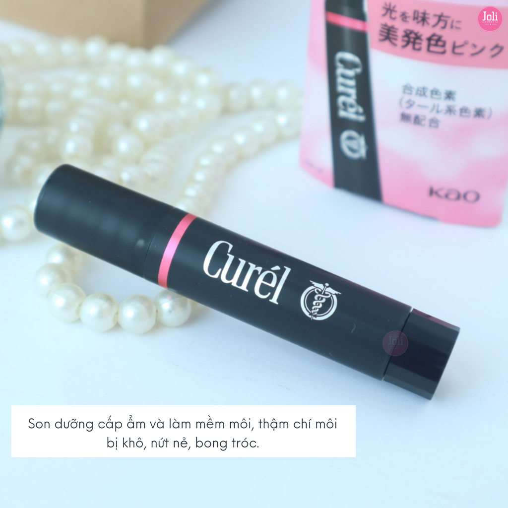 Son Dưỡng Môi Cấp Ẩm Chuyên Sâu Màu Hồng Curel Intensive Moisture Care Moisture Lip Care Cream Pink 4.2g