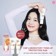 Set Kem Chống Nắng Nâng Tone CNP Laboratory Tone-Up Protection Sun SPF42 PA+++(50mlx2)