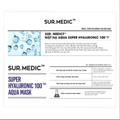 Mặt Nạ Cấp Ẩm Sur.Medic+ Super Hyaluronic 100 Aqua Mask 30g
