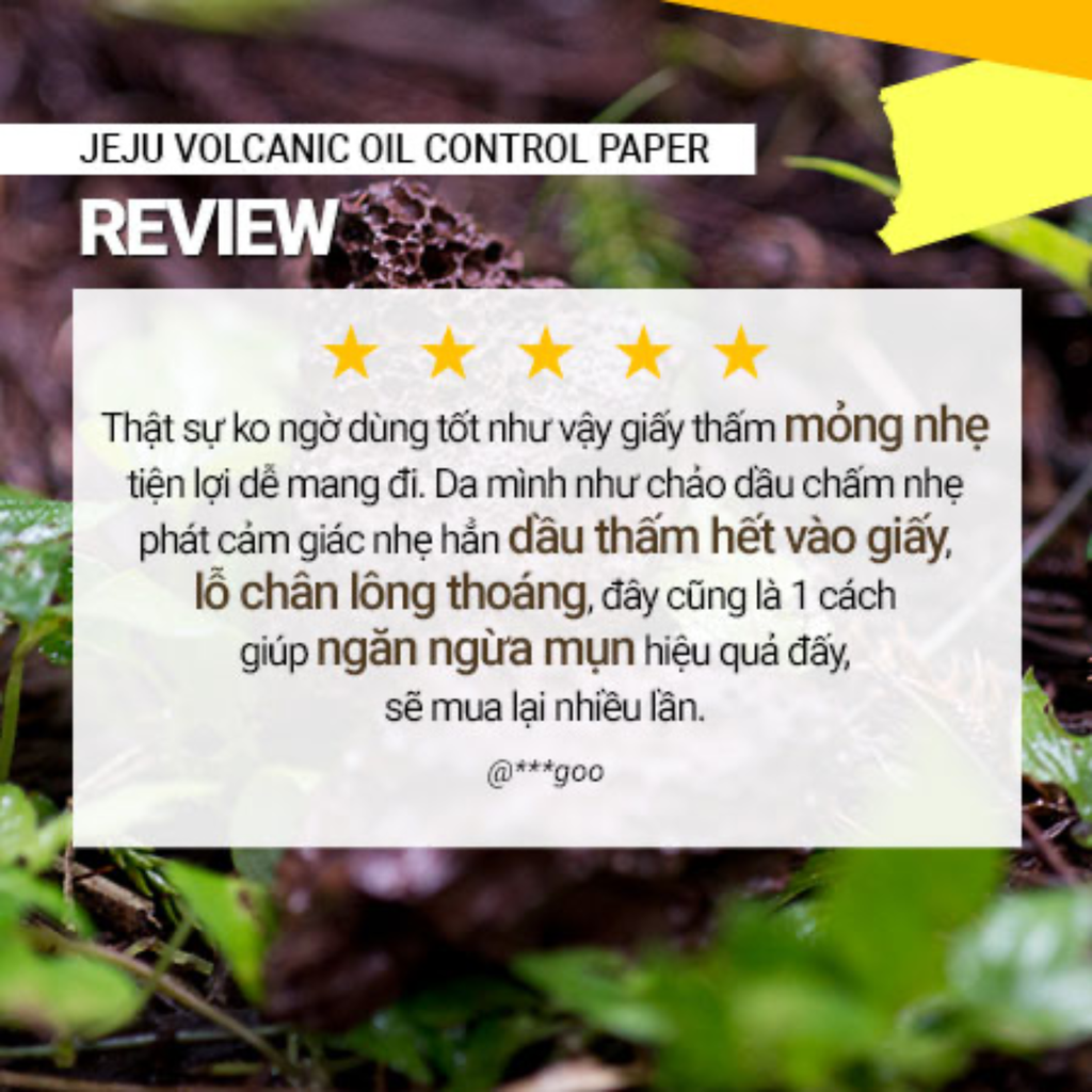 Giấy Thấm Dầu innisfree Jeju Volcanic Oil Control Paper 50 Miếng