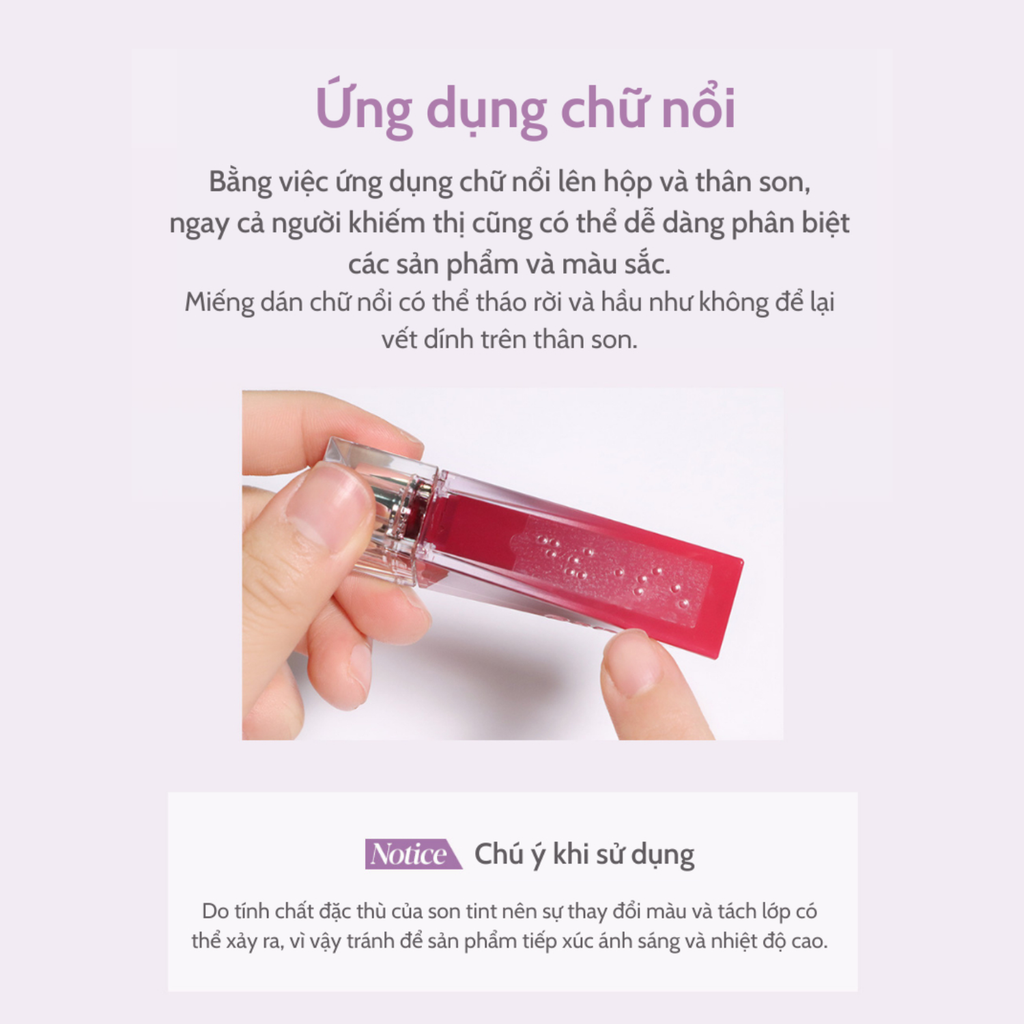 Set Son Tint Bóng Espoir Couture Lip Tint Glaze 5.5g + Tặng Son Espoir Couture Lip Gloss 2g