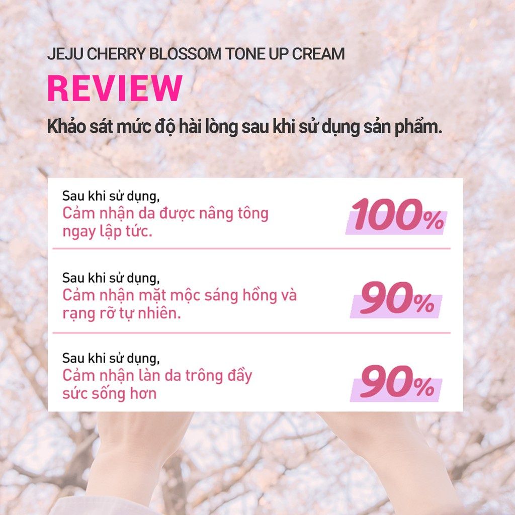 Kem Dưỡng Trắng Da Nâng Tone Innisfree Jeju Cherry Blossom Tone Up 50ml