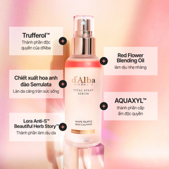 Tinh Chất Dạng Xịt Dưỡng Sáng Da Chống Lão Hóa d'Alba White Truffle Vital Spray Serum 100ml