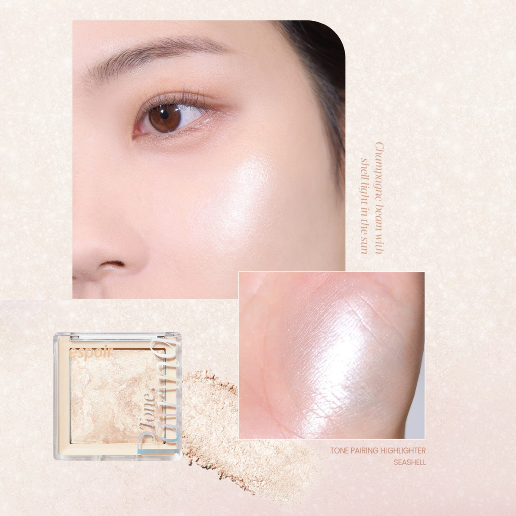 Phấn Bắt Sáng Espoir Tone Pairing Highlighter 9.6g (tặng kèm cọ)