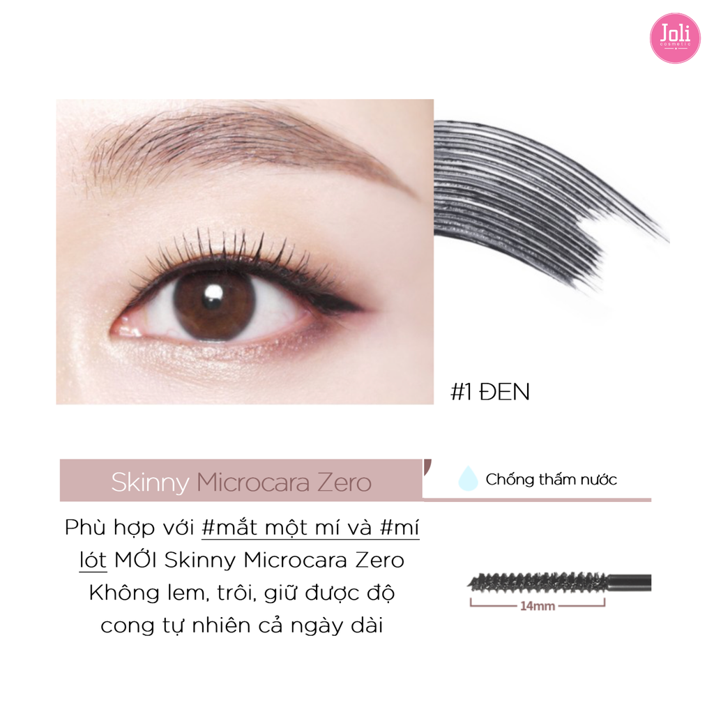 Mascara Làm Dài Cong Mi Chống Thấm Nước Innisfree Skinny Microcara Zero 3.5g