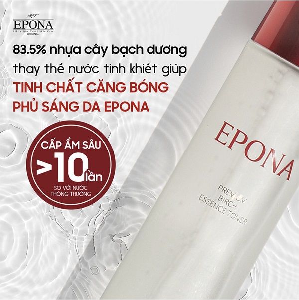 Tinh Chất Căng Bóng Phủ Sáng Làn Da Epona Premium Birch Essence Toner 150ml