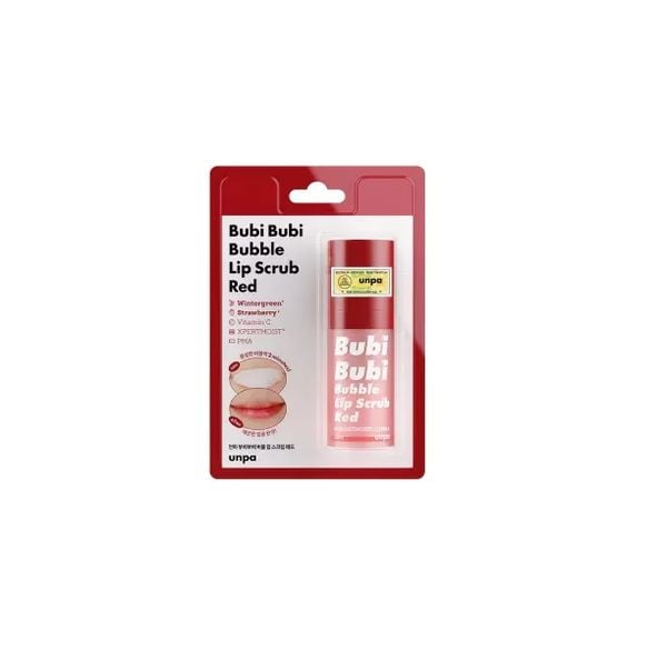 Tẩy Tế Bào Chết Môi Sủi Bọt Bubi Bubi Bubble Lip Scrub Red 10ml