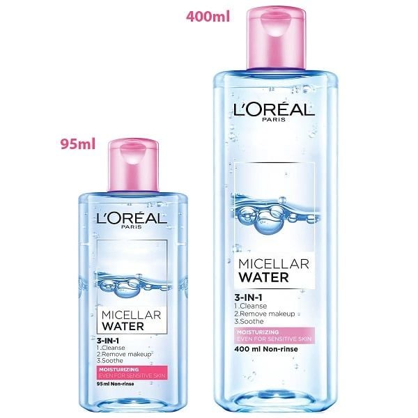 Nước Tẩy Trang Loreal Dưỡng Ẩm Cho Da Thường & Khô Micellar Water 3-in-1 Moisturizing Even For Sensitive Skin