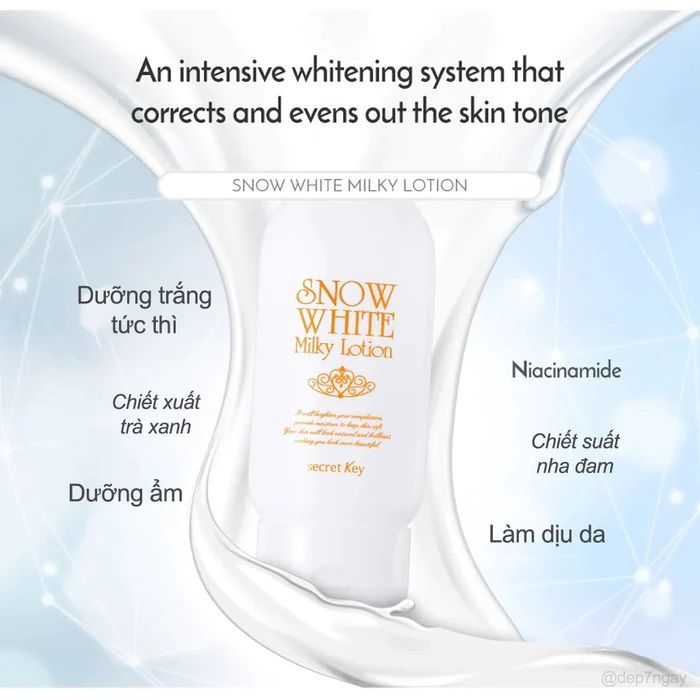 Sữa Dưỡng Làm Sáng Da Secret Key Snow White Milky Lotion 120g