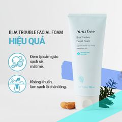 Sữa Rửa Mặt Cho Da Mụn Innisfree Bija Trouble Facial Foam 150ml