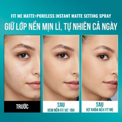 Xịt Khóa Nền Kiềm Dầu Maybelline Fit Me Matte Poreless Setting Spray 60ml