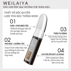 Dầu Gội Phủ Bạc Dưỡng Tóc Weilaiya Magic Color Comb 50ml+50ml