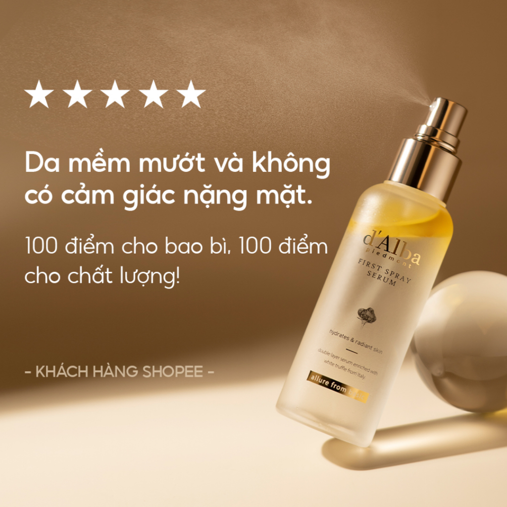 Tinh Chất Dạng Xịt Dưỡng Trắng Căng Bóng Da d'Alba First Spray Serum 100ml