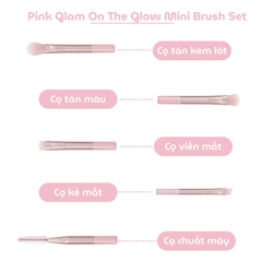 Bộ Cọ Trang Điểm 10 Cây Kèm Túi BH Cosmetics Glam On The Glow Mini Brush Set