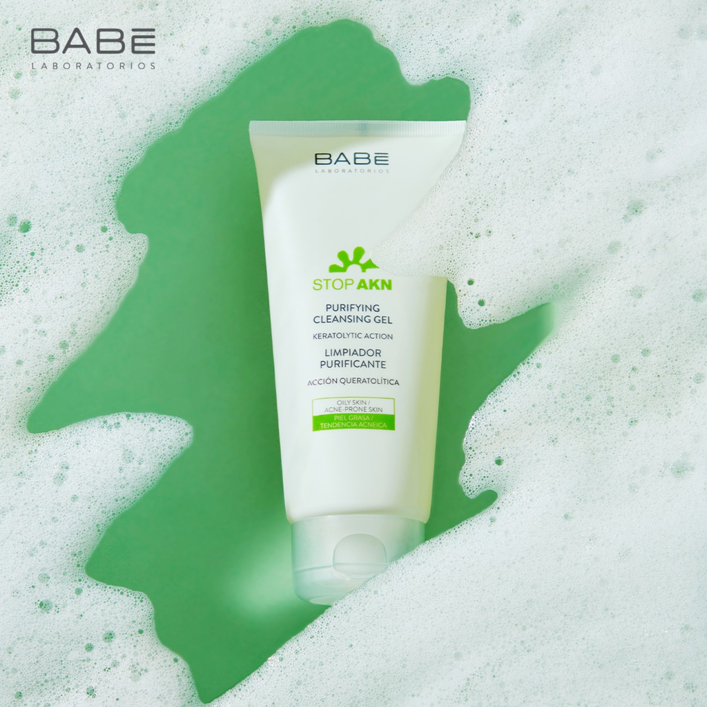 Sữa Rửa Mặt Cho Da Dầu Mụn Babe Stop Akn Purifying Cleansing Gel