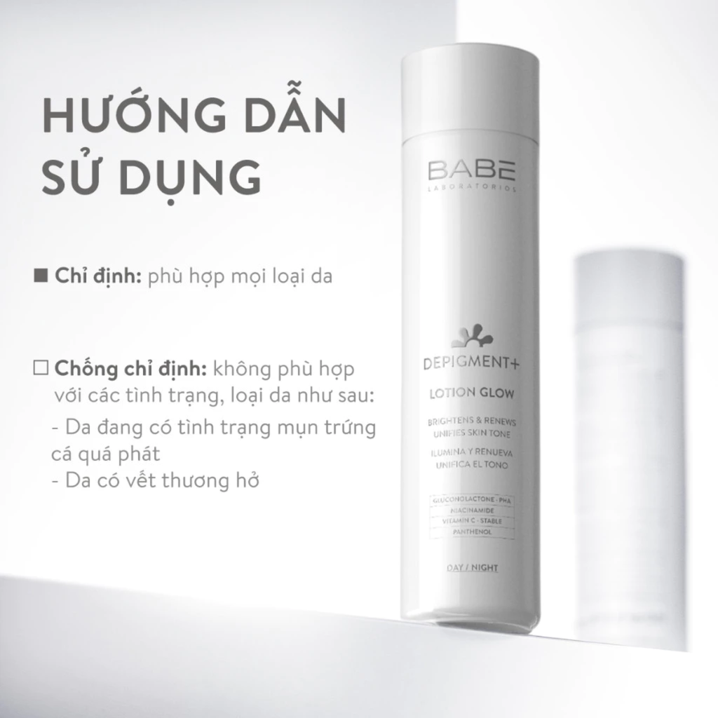 Nước Hoa Hồng Làm Sáng Da Giảm Thâm Nám Babe Depigment+ Lotion Glow 150ml