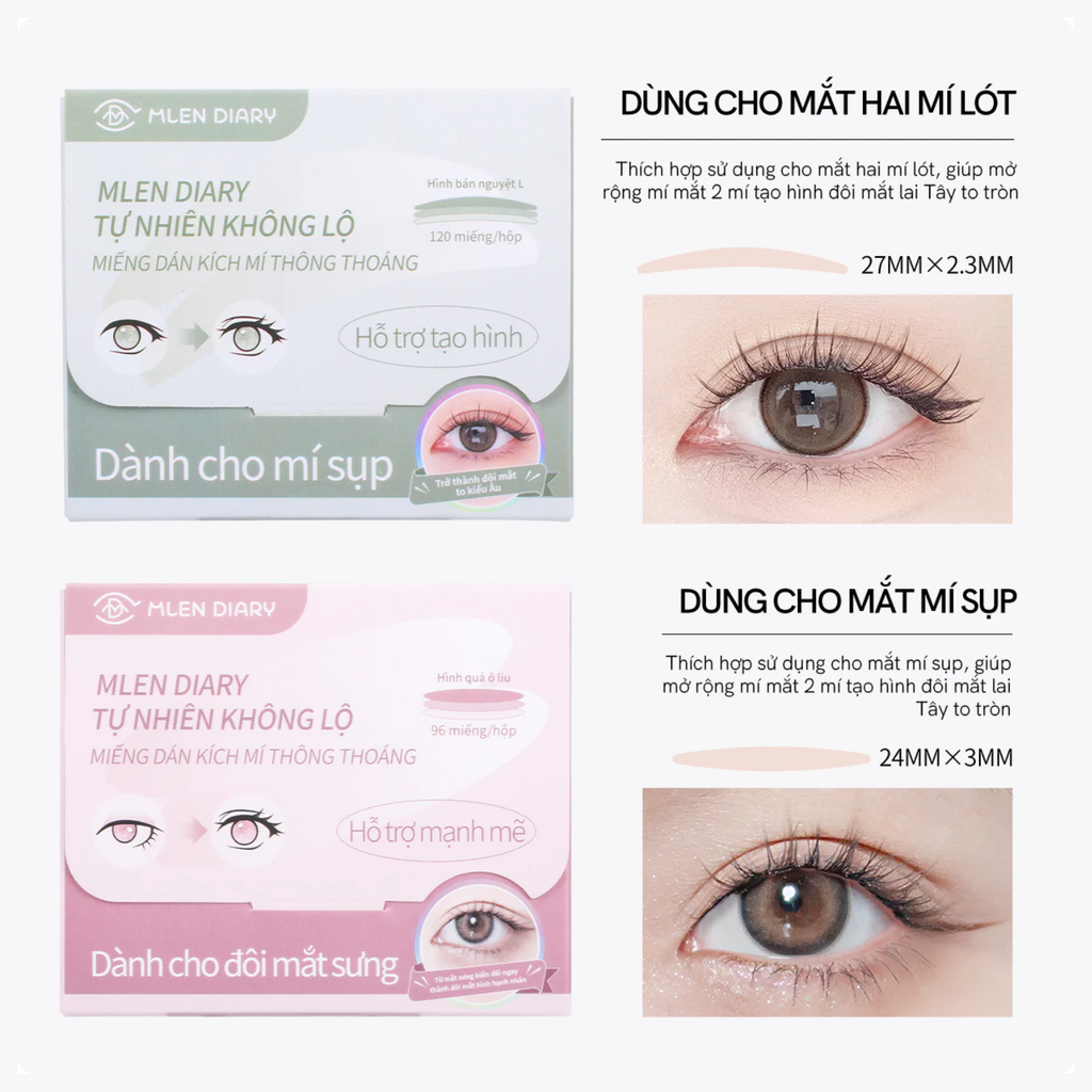 Kích Mí Dáng Lưỡi Liềm Mlen Diary