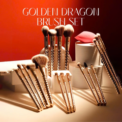 Bộ Kit 4 Cọ Và 1 Bông Phấn Vacosi Fury The Flawless Face Brush Kit Golden Dragon SC05