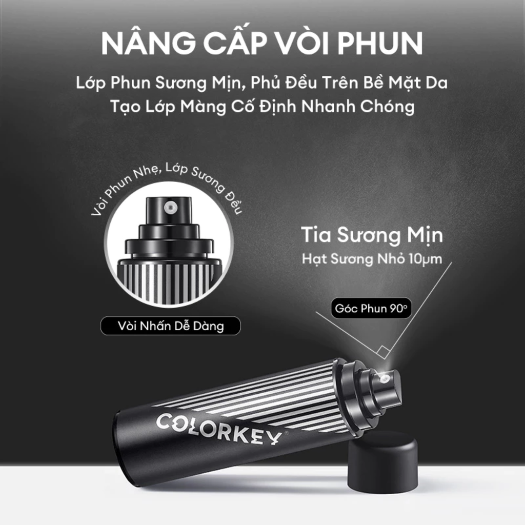 Xịt Khóa Makeup Lâu Trôi Mịn Lì Colorkey Airy Soft Matte Makeup Setting Spray
