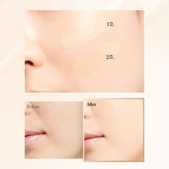 Phấn Nước Che Khuyết Điểm Ohui Ultimate Cover Cushion Satin Finish SPF50+ PA+++ 15gx2 (tặng kèm lõi)