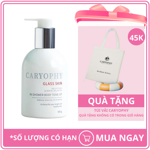 Kem Dưỡng Trắng Nâng Tông Da Caryophy Glass Skin In Shower Body Tone-Up Cream 300g