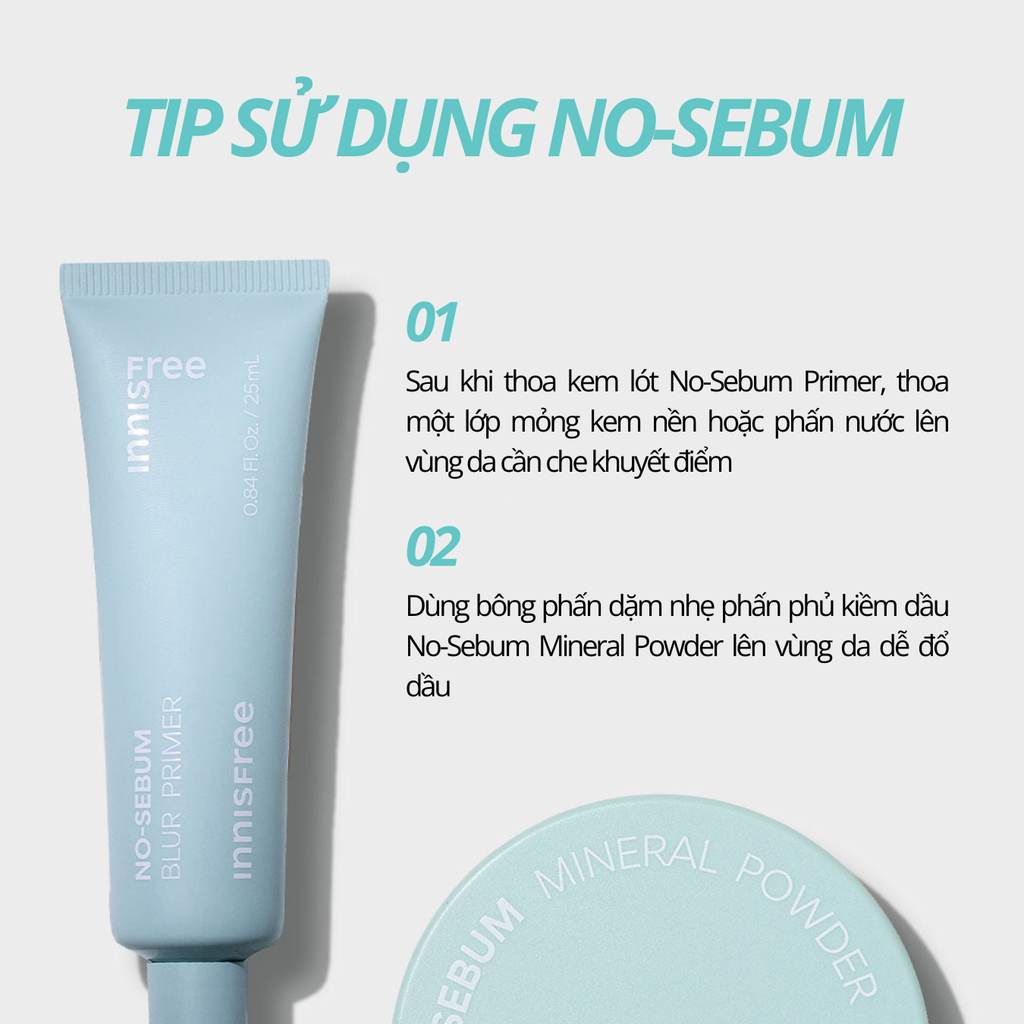 Kem Lót Kiềm Dầu innisfree No-Sebum Blur Primer 25ml