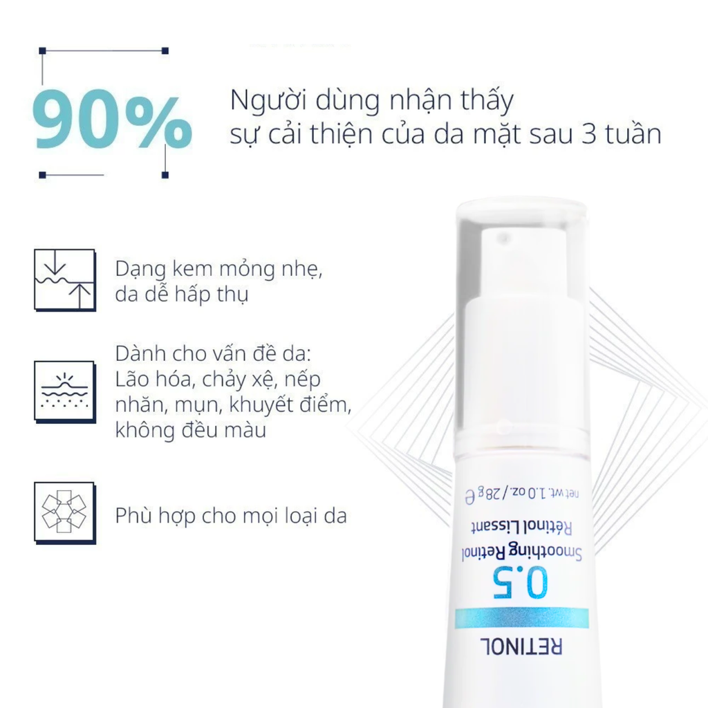 Kem Dưỡng Ẩm Giảm Nếp Nhăn Obagi Retinol 0.5 Smoothing 28g