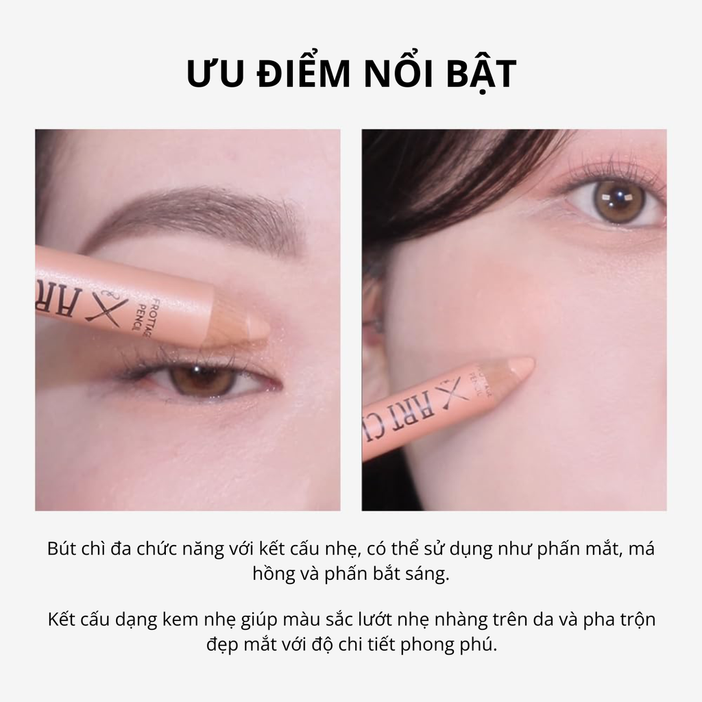 Bút Kẻ Viền Mắt Too Cool For School Artclass Frottage Pencil