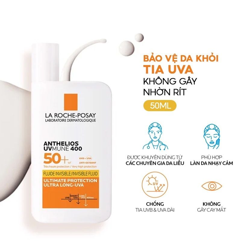 Sữa Chống Nắng La Roche-Posay Anthelios UVMune 400 Invisible Fluid SPF50+ 50ml