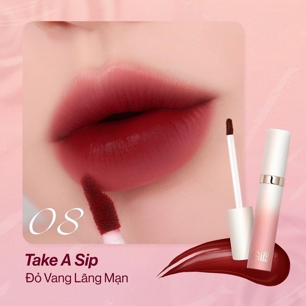 Son Kem Lì Gilaa Long Wear Lip Cream Rich Rosie Collection 5g