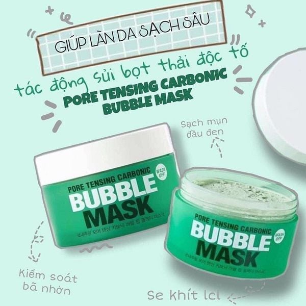 Mặt Nạ Đất Sét So Natural Pore Tensing Carbonic Bubble Mask 130g