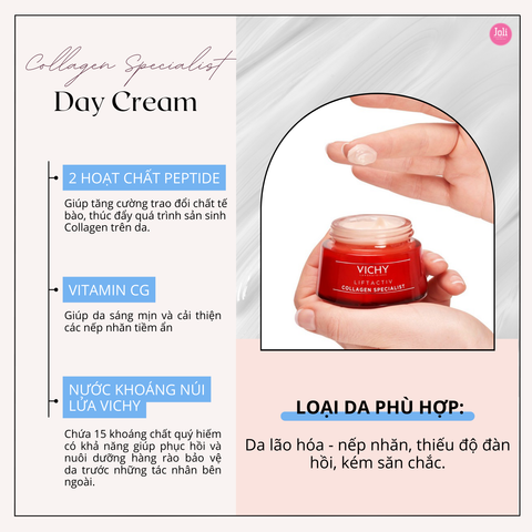 Kem Dưỡng Ngừa Lão Hóa Săn Chắc Da Ban Ngày Vichy Liftactiv Collagen Specialist 15ml