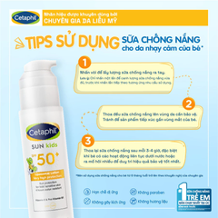 Combo Sữa Chống Nắng Cho Bé Cetaphil Sun Kids SPF50+ 150ml (Tặng Balo Xúc Cát)