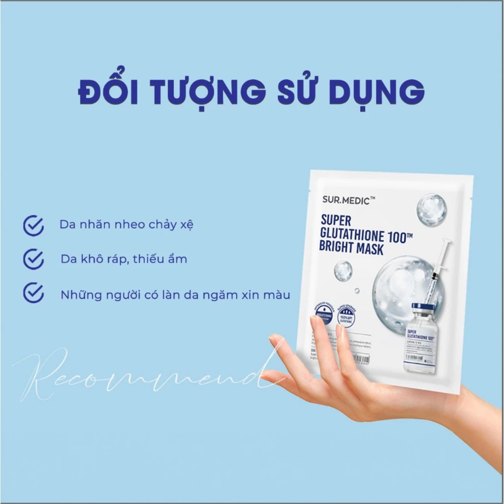 Mặt Nạ Làm Sáng Da Sur.Medic+ Super Glutathione 100 Bright Mask 30g