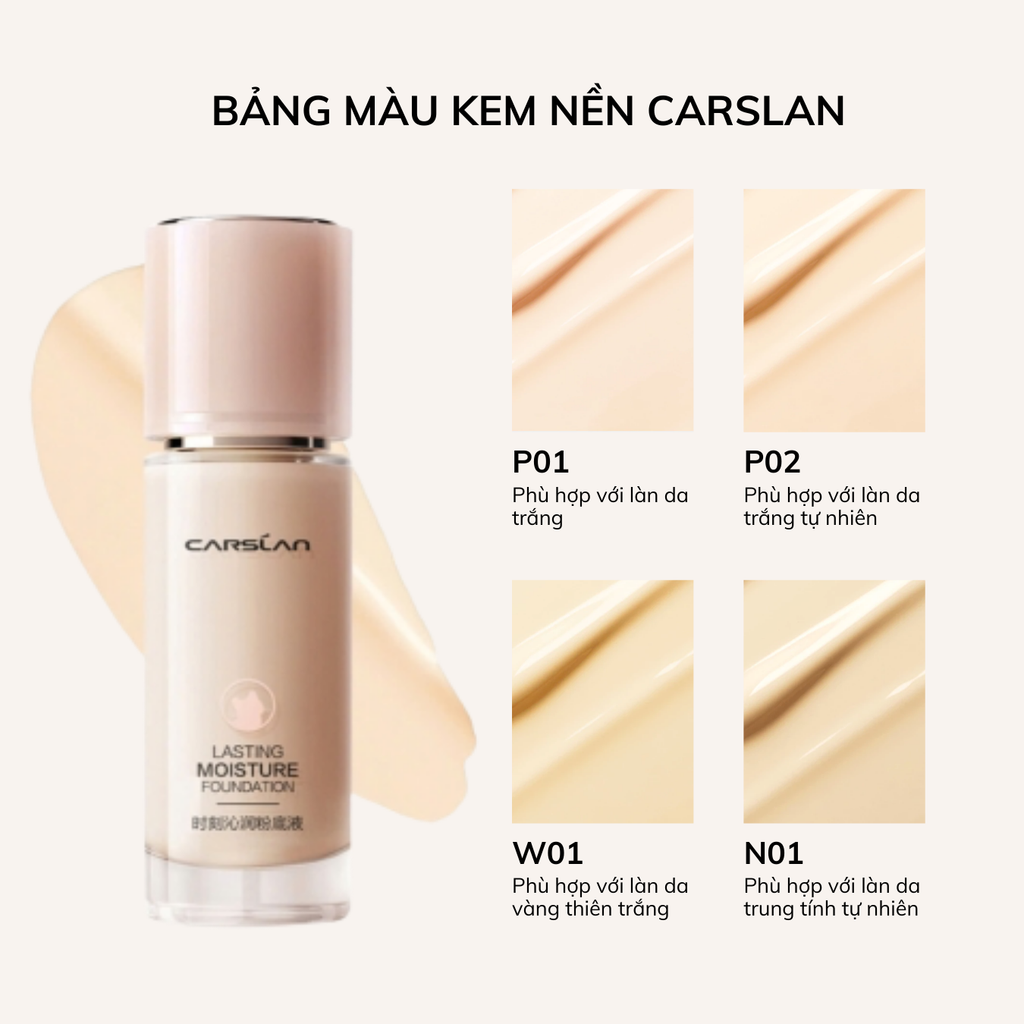 Kem Nền Cho Da Khô Carslan Lasting Moisture Foundation 30g