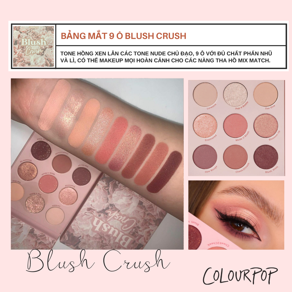 Bảng Phấn Mắt Colourpop Pressed Powder Palette 9 Màu