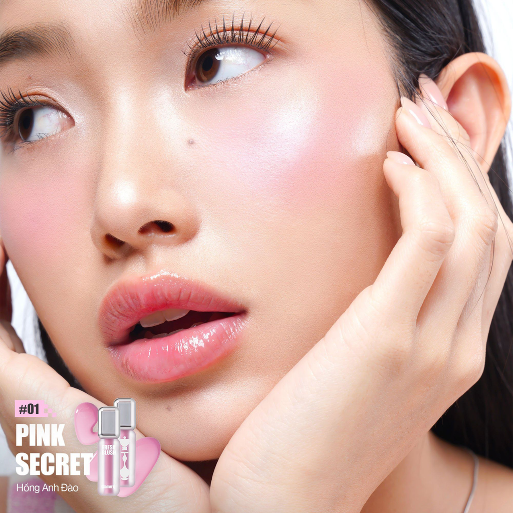 Má Hồng Kem Căng Bóng Glamrr Q Glow Lasting Fresh Blush 3.8g