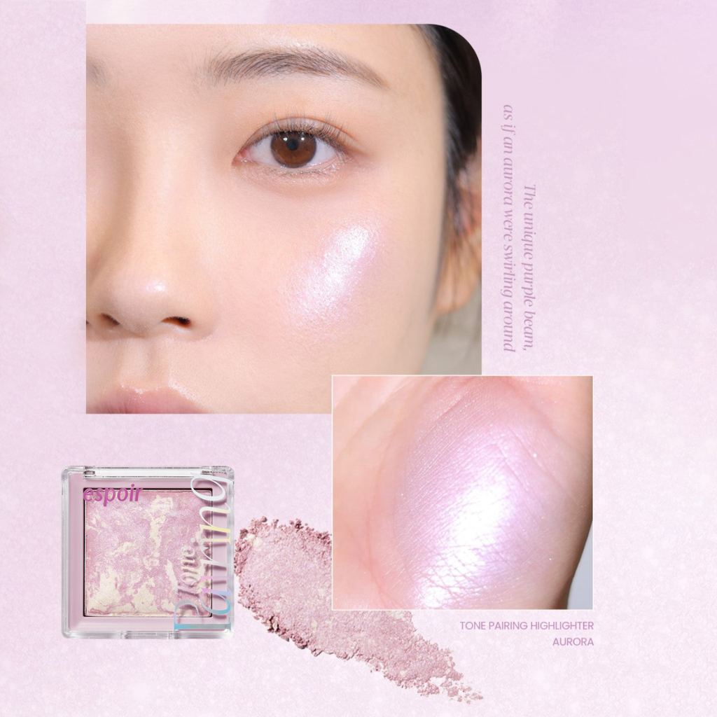 Phấn Bắt Sáng Espoir Tone Pairing Highlighter 9.6g (tặng kèm cọ)