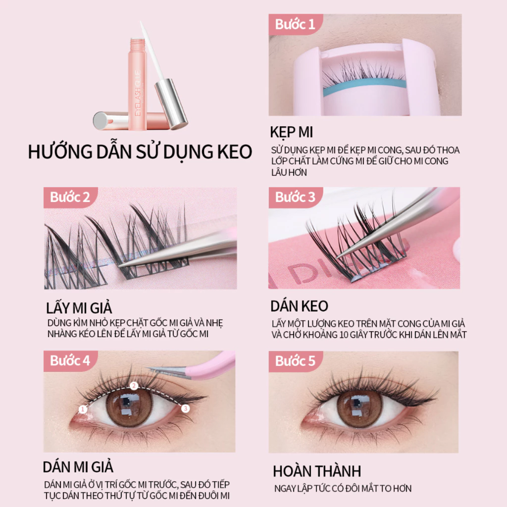 Lông Mi Giả Dạng Cụm Mlen Diary Mi Baby Manga