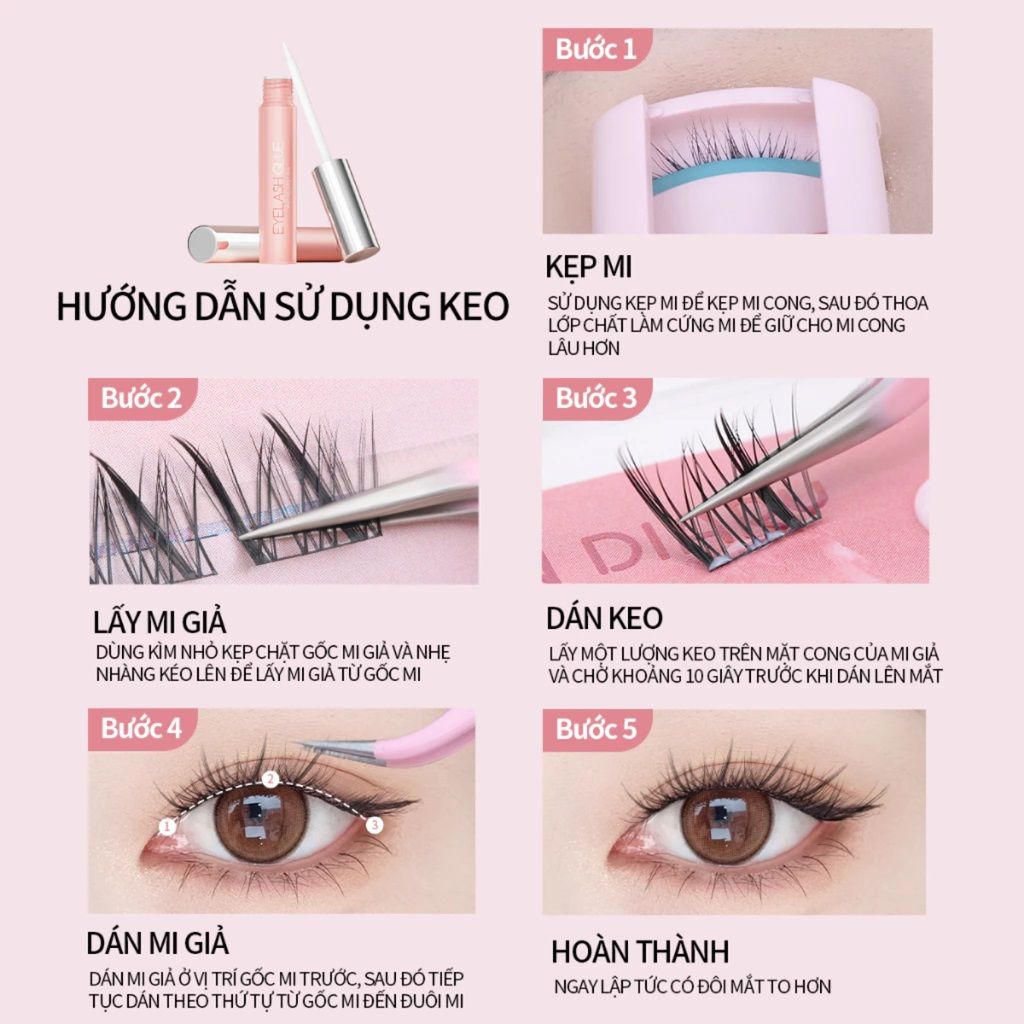 Lông Mi Giả Dạng Cụm Dày Đậm Mlen Diary Baby Comic Lazy Lashes Series