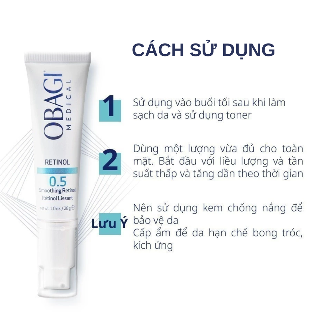 Kem Dưỡng Ẩm Giảm Nếp Nhăn Obagi Retinol 0.5 Smoothing 28g