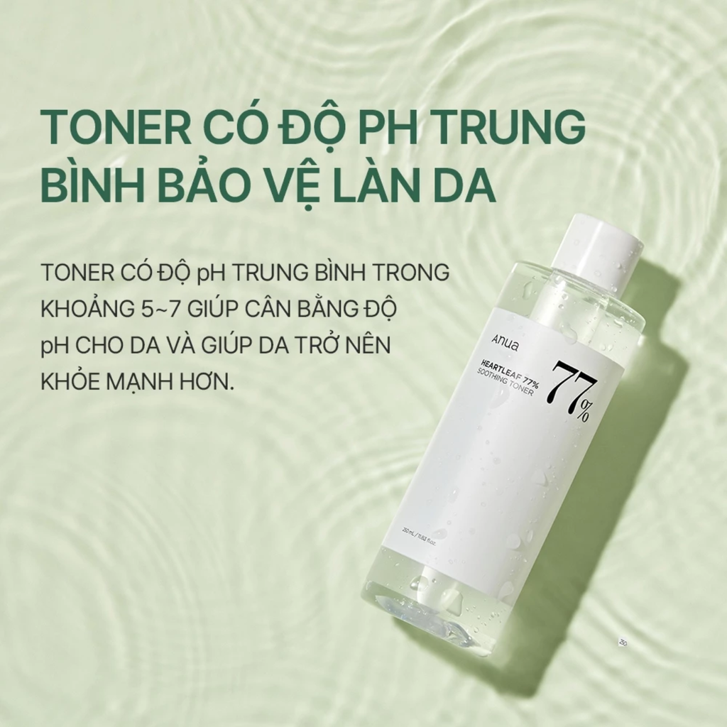 Nước Hoa Hồng Dưỡng Ẩm Làm Dịu Da Anua Heartleaf 77% Soothing Toner 250ml