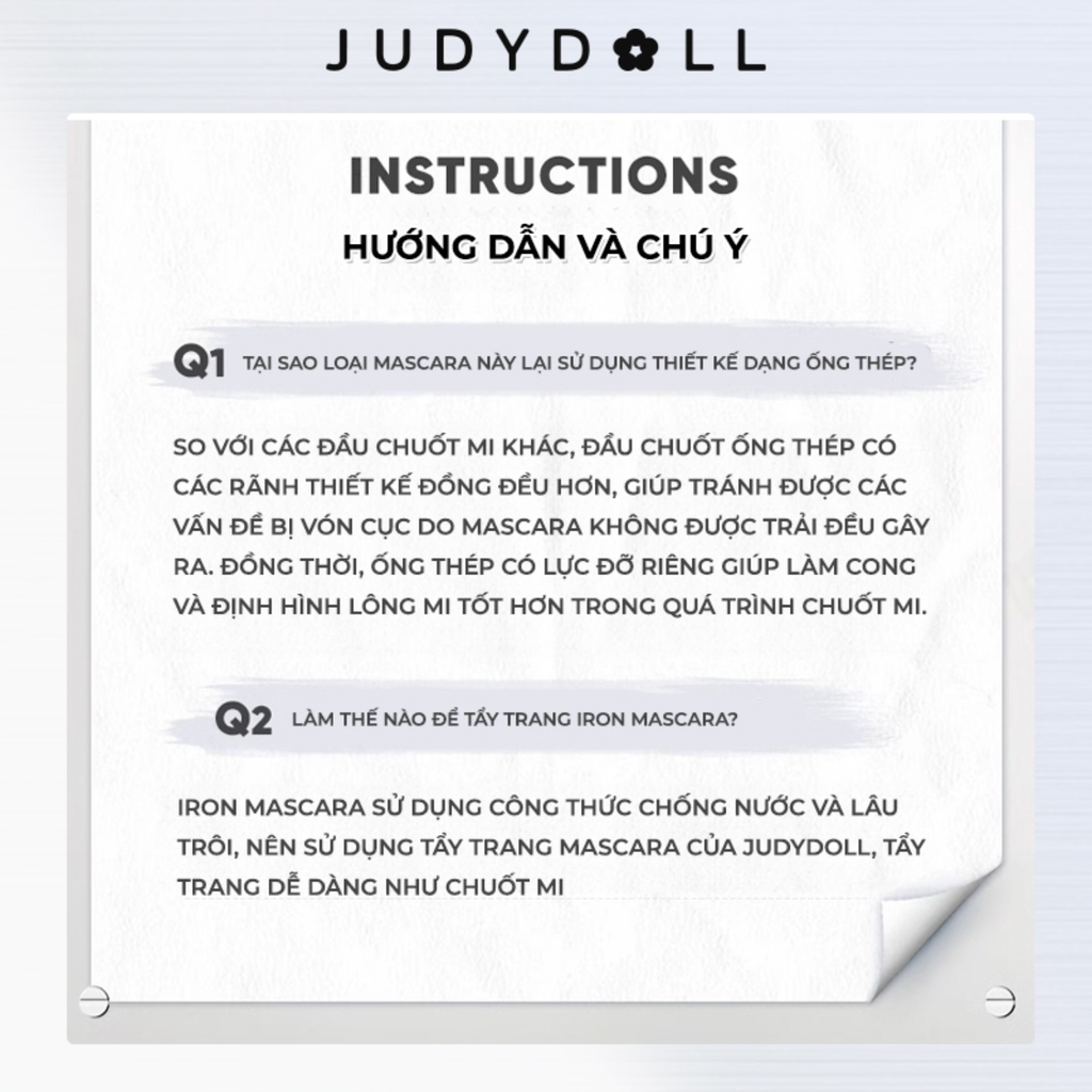 Mascara Chống Nước Judydoll Curling Iron Mascara 2g