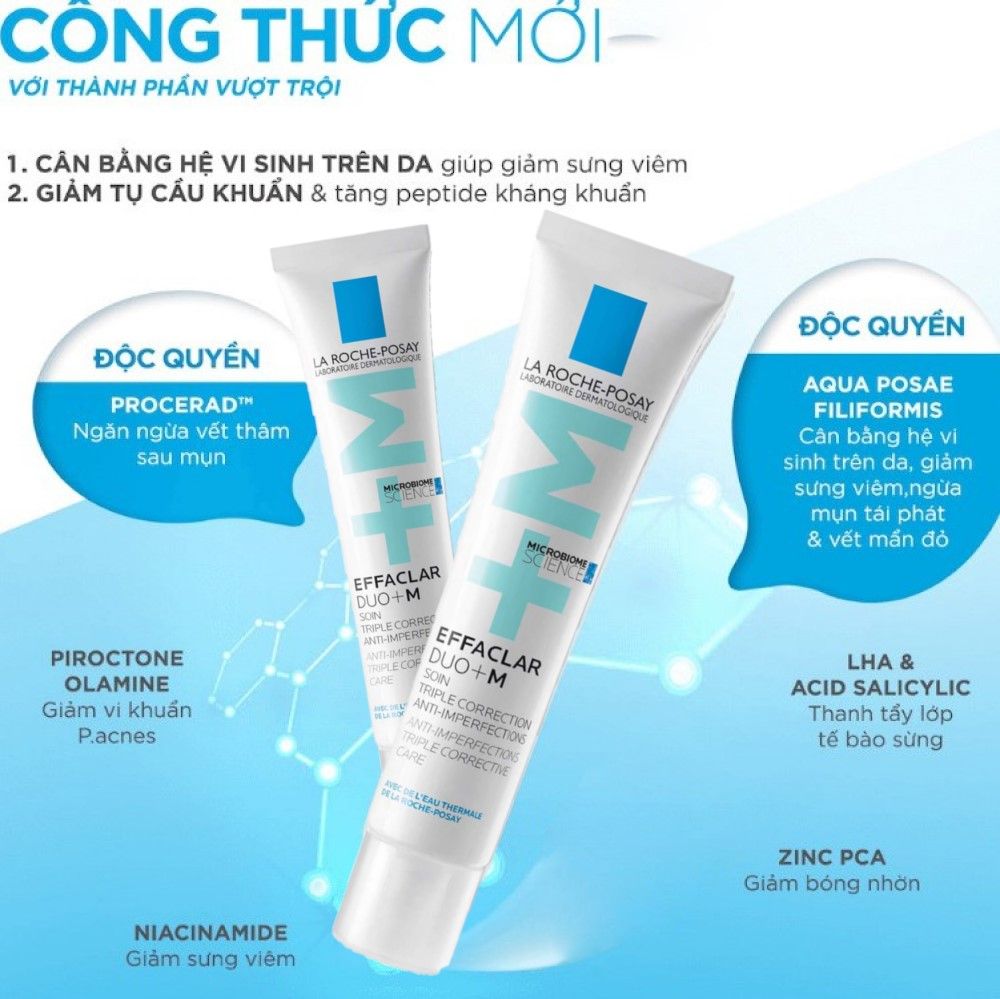 Bộ Sản Phẩm Sữa Rửa Mặt Cho Da Mụn La Roche-Posay Effaclar 200ml + Kem Dưỡng Giảm Mụn Duo+M 3ml + Sữa Chống Nắng Da Mụn Anthelios 15ml