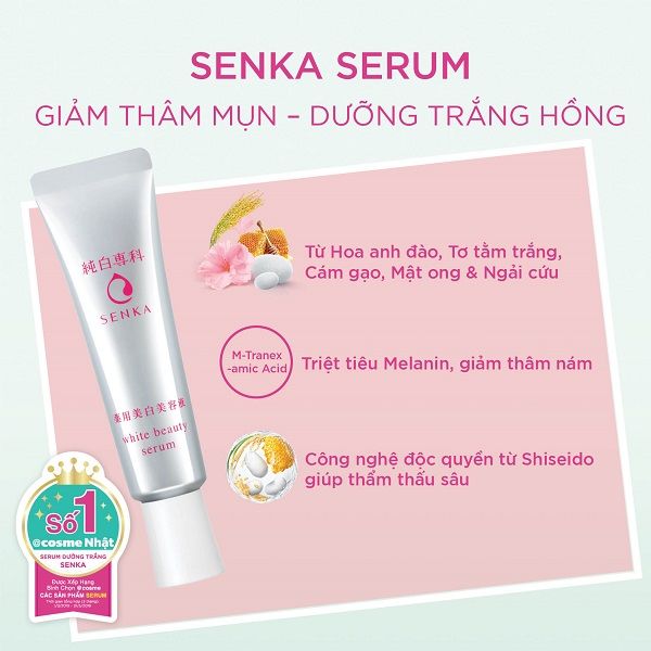 Tinh Chất Dưỡng Sáng Da Mờ Thâm Sạm Senka White Beauty Serum 35g